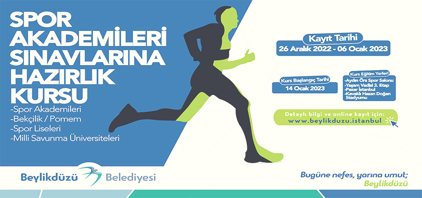 SPOR AKADEMİLERİNE HAZIRLANANLARA KURS DESTEĞİ